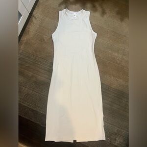 NWOT Lululemon Ribbed Nulu Midi Dress in Bone Size 8